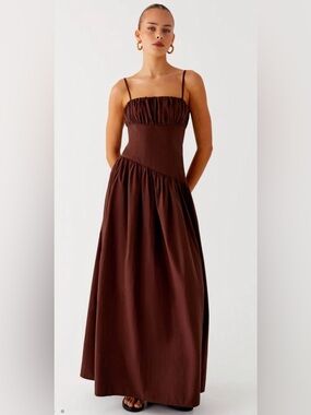 Peppermayo brown maxi dress